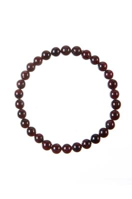 Garnet Stone Bead Stretch Bracelet B3622