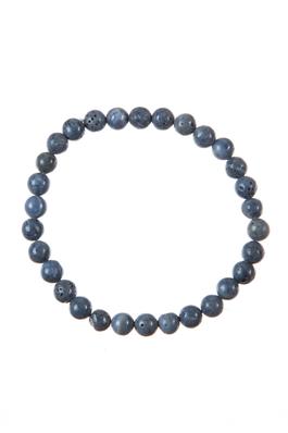 Blue Coral Stone Bead Stretch Bracelet B3624