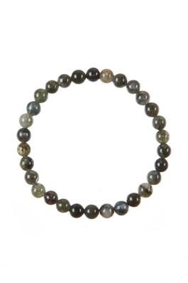 Glassy Chalcedony Stone Bead Stretch Bracelet B360