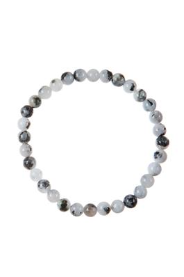 Blue Moon Stone Bead Stretch Bracelet B3627