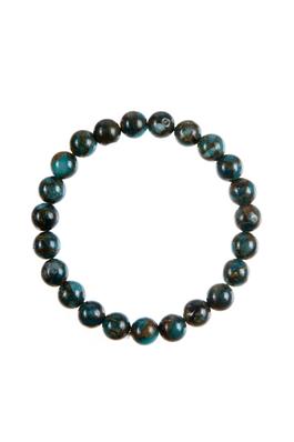 Blue Cloisonne Stone Bead Stretch Bracelet B3599