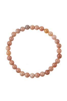 Orange Moonstone Bead Stretch Bracelet B3634