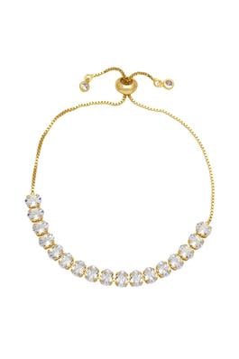 Cubic Zirconia Bead Chains Bracelet B4029