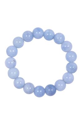 Blue Aquamarine Stone Bead Stretch Bracelets B3434