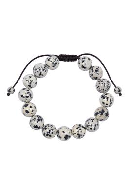 12MM Dalmatian Stone Braided Bracelet B4121