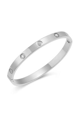 Rhinestone Stainless Steel Bracelets B4106-F