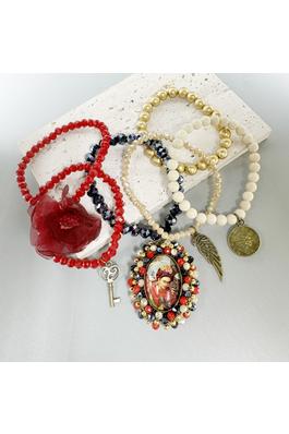 Random Frida Seed Bead Braided Bead Bracelet Set 
