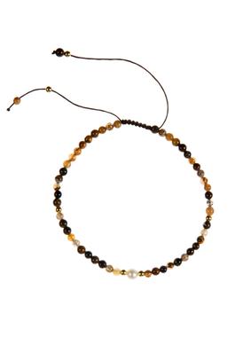 Natural Stone Pearl Braided Bracelet B4105
