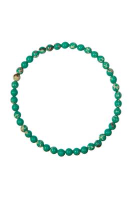 Green Emperor Stone Bead Bracelet B2057 - 4MM