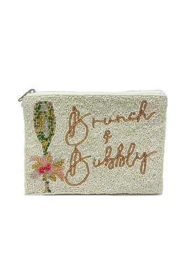 Brunch & Bubbly Beaded Coin Purse 