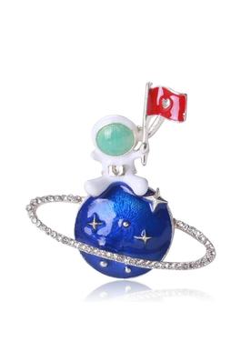 Spaceman Alloy Brooch Pin PA5084