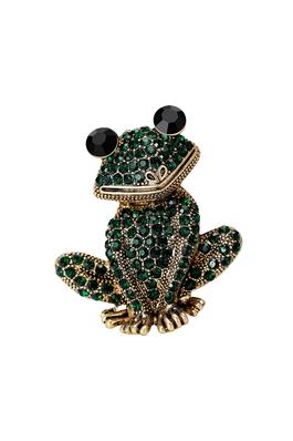 Frog Rhinestone Brooch Pin PA5092