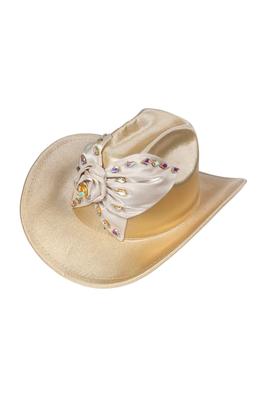 Sequin Flower Rhinestone Cowgirl Hat C0827