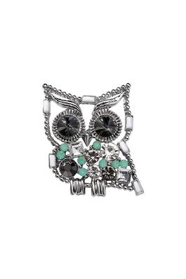 Owl Rhinestone Brooch Pin PA5151