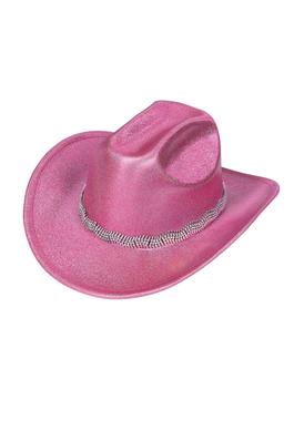 Sequin Rhinestone Chain Cowgirl Hat C0826