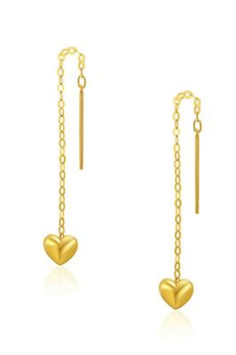 Heart Pendant Chain Stainless Steel Earrings E6695