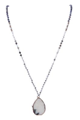 Handmade Braided Howlite Necklace N5393