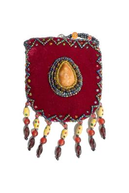 Teardrop Stone Velvet Small Amulet Bag V0715