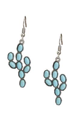Cactus Turquoise Alloy Earrings E5071