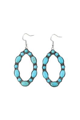 Geometry Turquoise Alloy Earrings E8488