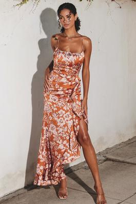 Now And Forever Open Back Ruffled Maxi Dress