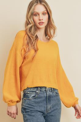 Soft Bubble Sleeve Sweater