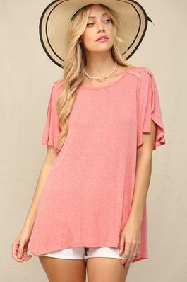 TULIP SLEEVES LOOSE FIT CASUAL TUNIC
