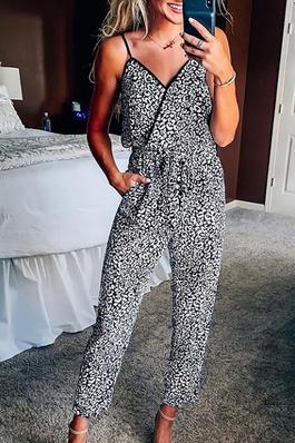V Neck Causal Wrap Jumpsuits