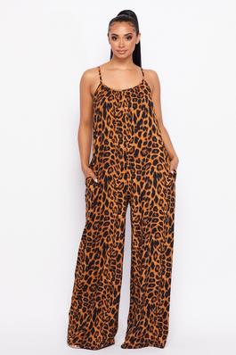 Comfy tank palazzo jumpsuit with side pockets