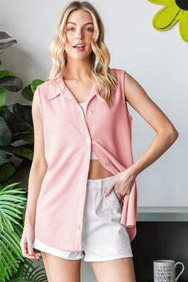 PLUS SOLID BUTTON DOWN TOP