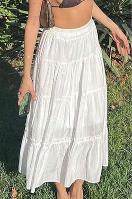 SOLID MAXI SKIRT