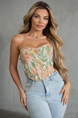 Tapestry Floral Corset Top