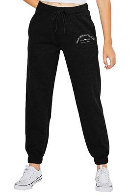 FLEECE COMFORT FIT DRAWSTRING SWEATPANTS WITH CALIFORNIA EMBROIDERY