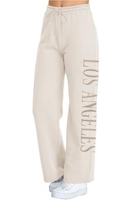 FLEECE STRAIGHT LEG JOGGER WITH LOS ANGELES EMBROIDERY