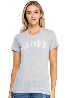 BASIC SHORT SLEEVE TSHIRT WITH LOS ANGELES EMBROIDERY