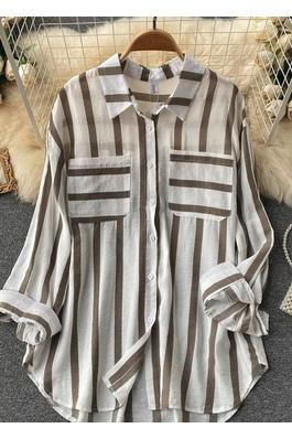 Striped buttoned up shirt