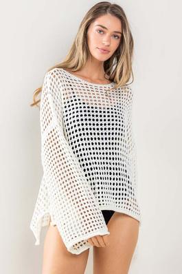 FISHNET COVER-UP TOP
