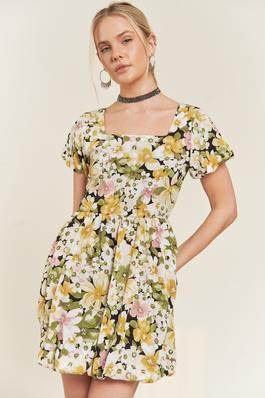 FLORAL BUBBLE DRESS