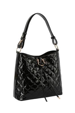 Patent Glossy Quilted Shoulder Bag