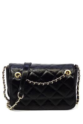 Fashion Quilted Flap Over Crossbody Bag