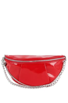 Glossy Faux Leather Fanny Pack Crossbody Bag
