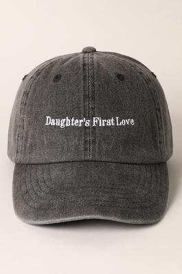 Father's Day Daughter's First Love Embroidery Cap