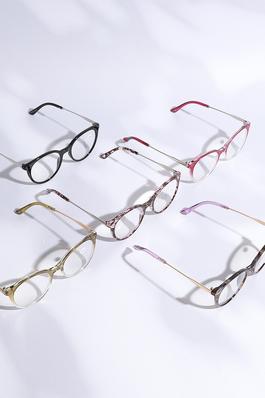 Multi-Toned Cat Eye Frame Designed Reading Glasses