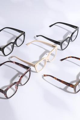 Wide Frame Glitter Side Fashion Reading Glasses