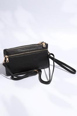 Thin Rectangle Shaped Clutch Bag Adjustable Strap