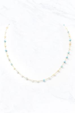 Multi Tone Glass Bead Necklace