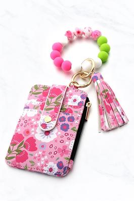 KeyChain and floral wallet