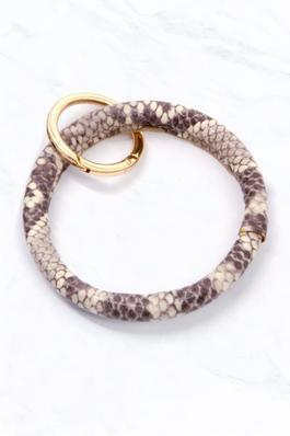 Snake Skin Ring Key Chain 