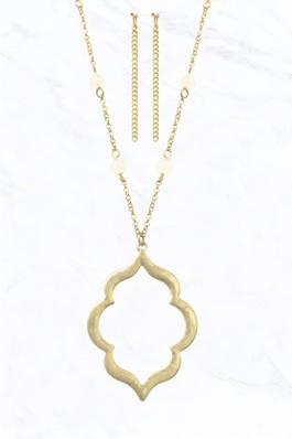Open Hexagonalefoil Necklace 