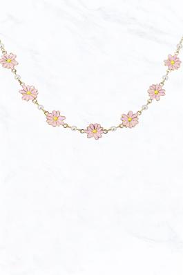 Daisey Chain Necklace with Pearls